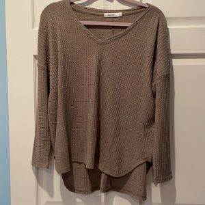 Waffle knit sweater